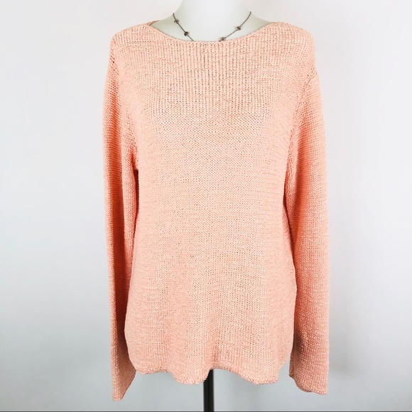 Eileen Fisher Sweaters - Eileen Fisher peach long sleeve sweater M